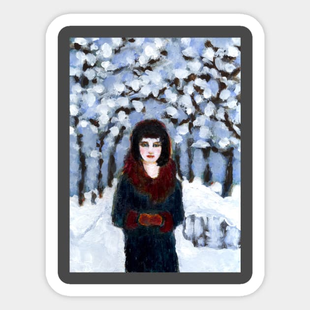 Snow girl Sticker by AmyKalish